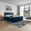 Livetastic BOXSPRING POSTELJA 180 cm  x 200 cm , les, kovina, umetna masa, tekstil modra