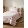 Sinsay - Set posteljine na karo - pastelno roze