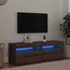 2-dijelni TV ormarić s LED svjetlima Umjetnički izrađen hrast