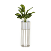 Metalna saksija LOFT 55x20 cm zlatna/bela