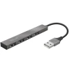 USB HUB TRUST Halyx, 4-portni USB 2.0, srebrn