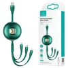 1 to 3 Usams 3V1 Kabel Za Lightning Usb-C Micro Usb 1M Za Telefone Apple Samsung