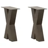 Noge za klub stolić u obliku slova X, 2 kom, prirodni čelik, 38 x (42-43) cm, čelik