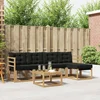 Set vanjskih sofa 6 kom. Bijela i crna