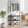 Stalak za odjeću Crni hrast 77 x 30 x 171 cm Konstruirano drvo