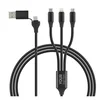 USB kabl FLET 6u1 60W – Micro-USB/ Lightning i Type-C/ PD/ najlon 1/2 m/ crni