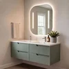 Skye Decor Set kupatilskog ormarića sa umivaonikom i ogledalom, 2 dela, Zeleni