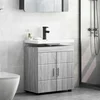 Set ormarića za kupaonicu TULUM Siva Sonoma 60 x 34 x 63 cm