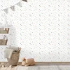 Samolepilna tapeta pisani pikčasti na beli podlagi - 294x198