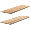 Prozorske klupice 2 kom 140x40x2 cm netretirane masivne hrast