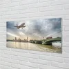 tulup.si Slika na steklu Oblaki letal 100x50 cm 4 obešalnika