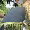 vidaXL Vetrobranska zložljivo platno za teraso 160 x 240 cm siva barva