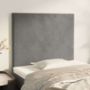 Uzglavlje svijetlosivo 90x5x118/128 cm baršunasto