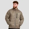 GymBeam Men‘s Puffer Jacket Vetiver/Black