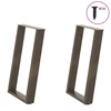 Noge za blagovaonski stol U-oblik 2 kom Prirodni čelik 60 x (72-73) cm Čelik