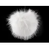 Kožuhovinasti pompom z zanko O11 cm - Off White (6 kosov)
