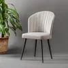 Hanah Home Set 4 trpezarijske stolice Rubi Krem-Crni