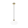 Lestenec na vrvici HARMA 1xE27/15W/230V pr. 25 cm bela/zlata