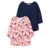 SHEEGO Bluza temno modra/oranžna/rosé/bela