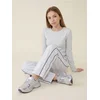 Sinsay - Wide leg trenerka pantalone sa kontrastnim paspulom - svetlo siva