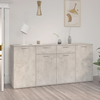 vidaXL Komoda betonsko siva 160x36x75 cm iverna plošča