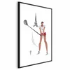 shumee Plakat - Ilustracija golfista z Eifflovim stolpom v ozadju
