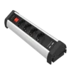 Logilink produžni kabl 4 mesta, 2 USB, prekidač, stalak, 1.5m, aluminium