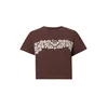 ROXY Majica ENDLESS WEEKEND temno rjava / off-bela