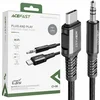 AceFast ACEFAST KABEL AUDIO USB TYP C - 3,5MM MINI JACK (MĘSKI) 1,2M, AUX CZARNY (C1-08 BLACK)