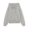 Cropp - Dukserica s kapuljačom i rajsferšlusom - light grey