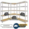 Ugaona polica 180x90x90x40cm + 2 police 180x75x40cm, 5x100kg galva
