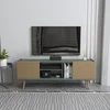 HANAH HOME TV polica Ekvador Light Brown Green