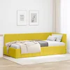 vidaXL Kotna postelja z vzglavjem Rumena 90 x 200 cm Žamet