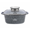 shumee Lonec za pečenje KVADRATNI LONEC 3,5L 22cm ZILNER SIVA ZL-7058