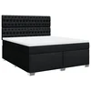Vidaxl Box spring postelja z vzmetnico črna 180x200 cm blago