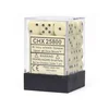 Kockice Chessex - Opaque - Ivory & Black - Dice Block (36) 12mm