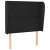 Vidaxl Vzglavje z ušesi črno 93x23x118/128 cm umetno usnje