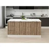 Hanah Home kuhinjsko ostrvo Alvinka 20252, 180 cm, belo / dore