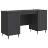Stol s policom Crna 142,5 x 50 x 75 cm Konstruirano drvo