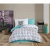 Monart - Green GreenWhitePink Poplin Single Quilt Cover Set
