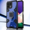 Infostyle Silikonski ovitek Honeycomb armor ring za Samsung Galaxy A22 5G Modra/PC + TPU silikon