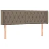 Vidaxl Vzglavje z ušesi taupe 163x16x78/88 cm blago
