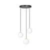 Luster na sajli ROYAL 3xE14/10W/230V, prečnik 30 cm, crn