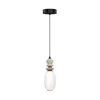 Viokef LED obesna svetilka Gemma, višina 28 cm, barvna, steklo/keramika/kovina - Dnevna soba/jedilnica - opal, rjava, siva, črna