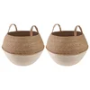 Saksija za biljke s ručkama 2 pcs Bijela O 45 x 36 cm
