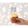 GoDan Piker sveča številka 7 SEVEN črna bleščica
