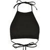 Womens trapezoidal cropped top black
