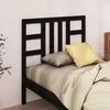 Greatstore Posteljno vzglavje črno 96x4x100 cm trdna borovina