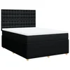 Vidaxl Box spring postelja z vzmetnico črna 140x200 cm blago