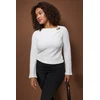 Trendyol Curve Ženska bluza Tbbaw26Af00100, Krem